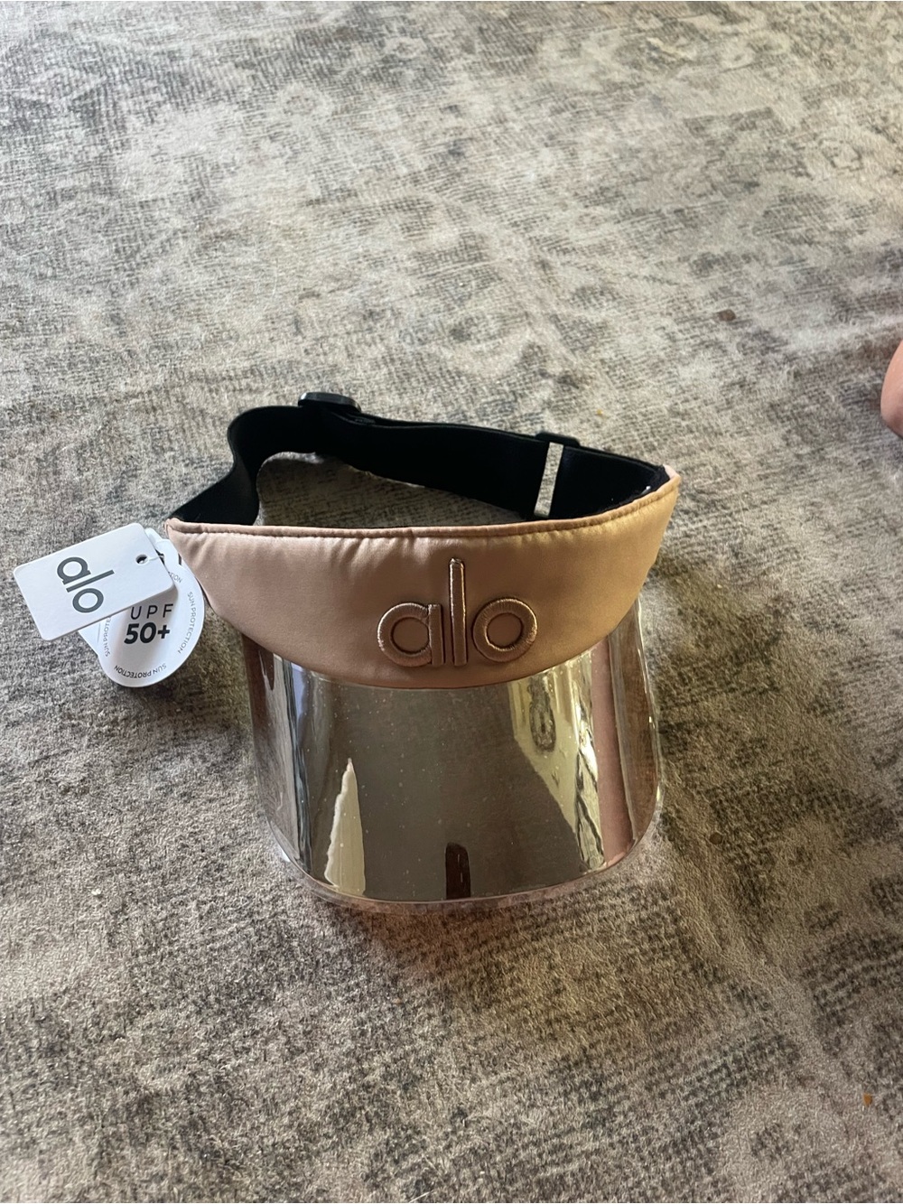 ALO Yoga Rose Gold Visor with Mirrored Shield